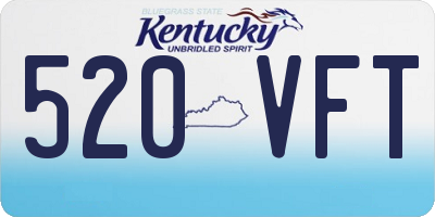KY license plate 520VFT