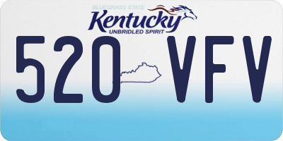 KY license plate 520VFV