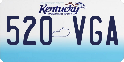 KY license plate 520VGA