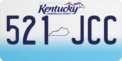 KY license plate 521JCC