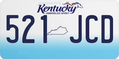 KY license plate 521JCD