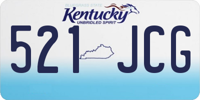 KY license plate 521JCG