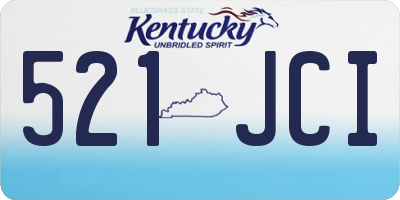 KY license plate 521JCI