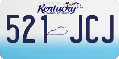 KY license plate 521JCJ