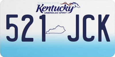 KY license plate 521JCK