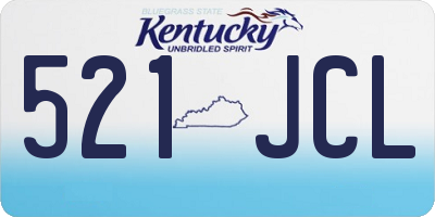 KY license plate 521JCL