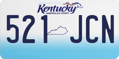 KY license plate 521JCN