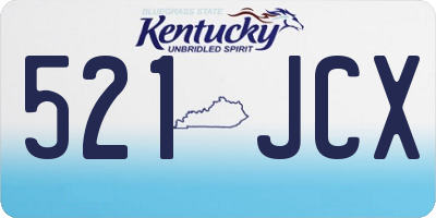 KY license plate 521JCX