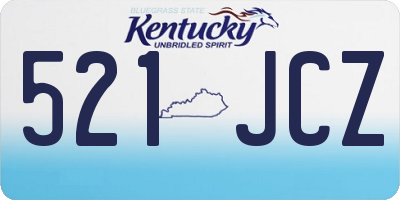 KY license plate 521JCZ