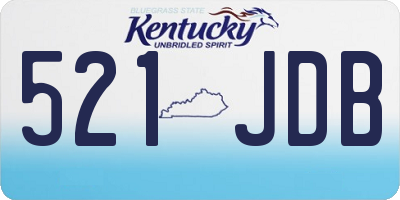 KY license plate 521JDB