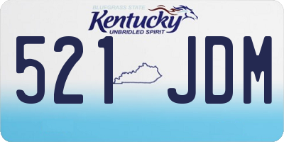 KY license plate 521JDM