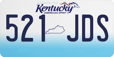 KY license plate 521JDS