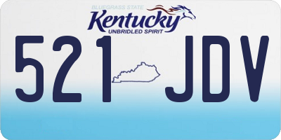 KY license plate 521JDV