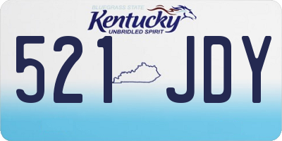 KY license plate 521JDY