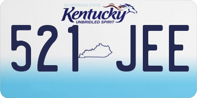 KY license plate 521JEE