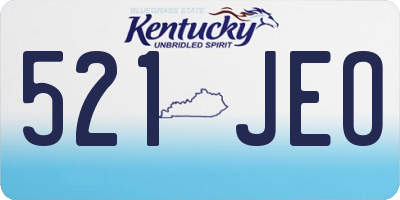 KY license plate 521JEO