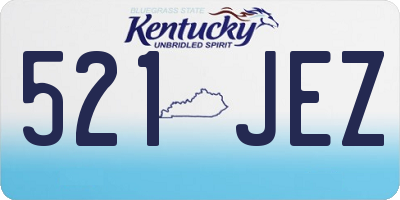 KY license plate 521JEZ