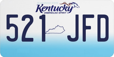 KY license plate 521JFD