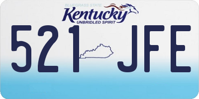 KY license plate 521JFE