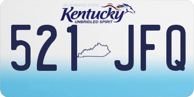 KY license plate 521JFQ
