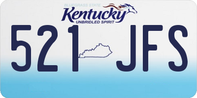 KY license plate 521JFS