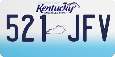 KY license plate 521JFV