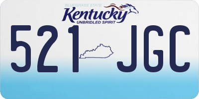 KY license plate 521JGC