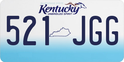 KY license plate 521JGG