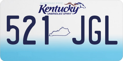 KY license plate 521JGL