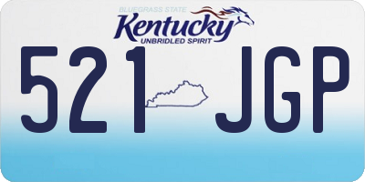 KY license plate 521JGP