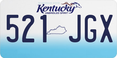 KY license plate 521JGX
