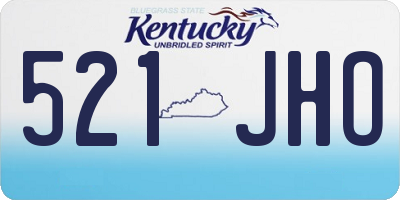 KY license plate 521JHO
