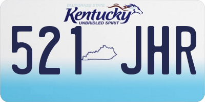 KY license plate 521JHR