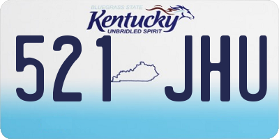 KY license plate 521JHU