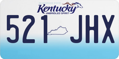 KY license plate 521JHX