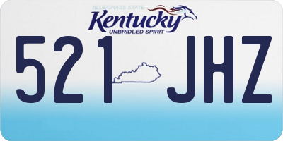 KY license plate 521JHZ