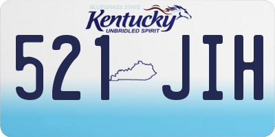 KY license plate 521JIH