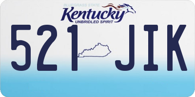 KY license plate 521JIK