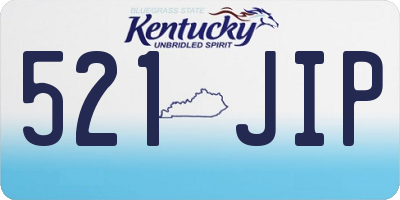 KY license plate 521JIP