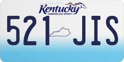 KY license plate 521JIS