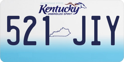 KY license plate 521JIY