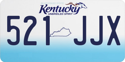 KY license plate 521JJX