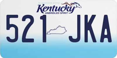 KY license plate 521JKA