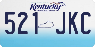KY license plate 521JKC