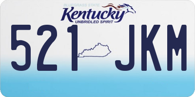 KY license plate 521JKM