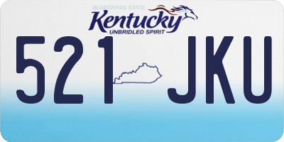 KY license plate 521JKU