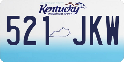 KY license plate 521JKW