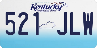 KY license plate 521JLW
