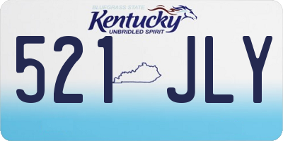 KY license plate 521JLY