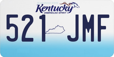 KY license plate 521JMF